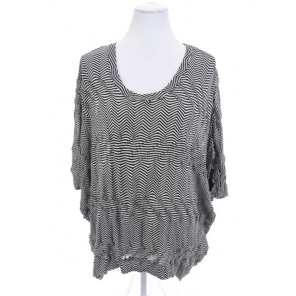 Artelier Nicole Miller Oversized Black Chevron Dolman Tunic Top Womens Sz P ~ S